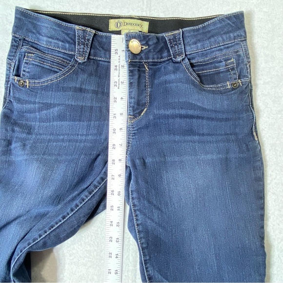 Democracy Jegging Jeans Womens 6 Blue Ab Solution Cropped Low Rise Stretch Denim - Picture 13 of 14